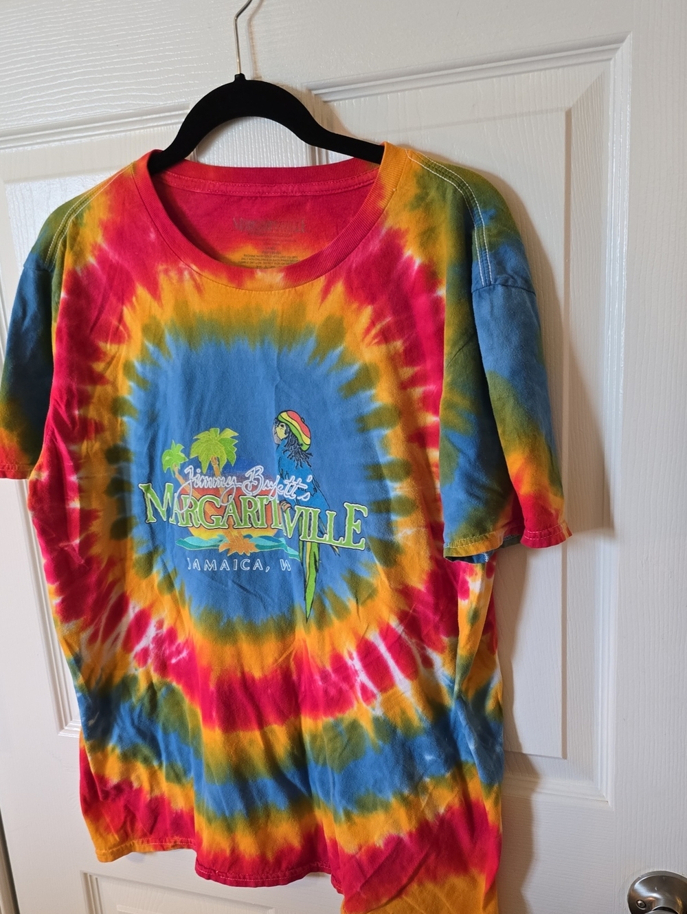 Margaritaville Tie-Dye Short Sleeve Tee - Blue, Yellow, Red, Green